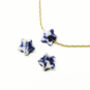 Light Blue Star Sodalite Silver Or Gold Necklace, thumbnail 3 of 5