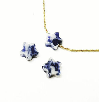 Light Blue Star Sodalite Silver Or Gold Necklace, 3 of 5