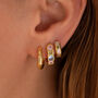 Pastel Stone Textured Hoop Earrings, thumbnail 5 of 8