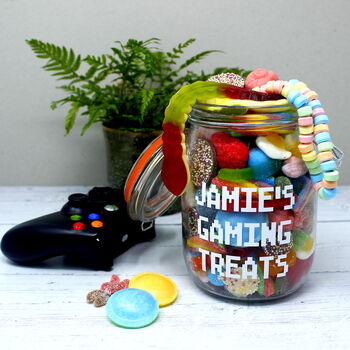 'Gaming Treats' Personalised Retro Sweets Jar, 5 of 5
