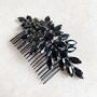 Black Crystal Hair Comb, thumbnail 3 of 6