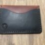 Black And Brown Handmade Leather Card Wallet, thumbnail 7 of 9