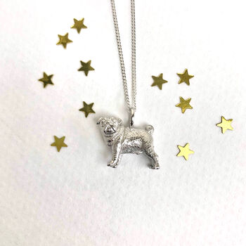 Sterling Silver Pug Necklace, 10 of 10