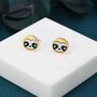 Sterling Silver Sloth Stud Earrings, thumbnail 6 of 12