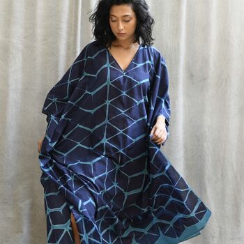 Gorgeously Soft Handwoven Cotton Kaftan Dress, 4 of 8