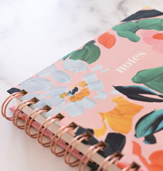 Bloom Blush Notebook/ Personalised Notebook/ Gift, 4 of 9