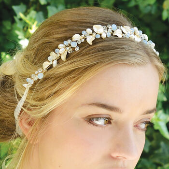 Silver Or Gold Plated Leafy Bridal Hair Vine, 7 of 11