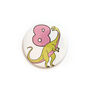 Number Eight Dinosaur Card And Badge Set, thumbnail 4 of 4