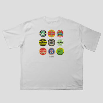 Watford Football Beer Mats Oversized T Shirt, 2 of 8