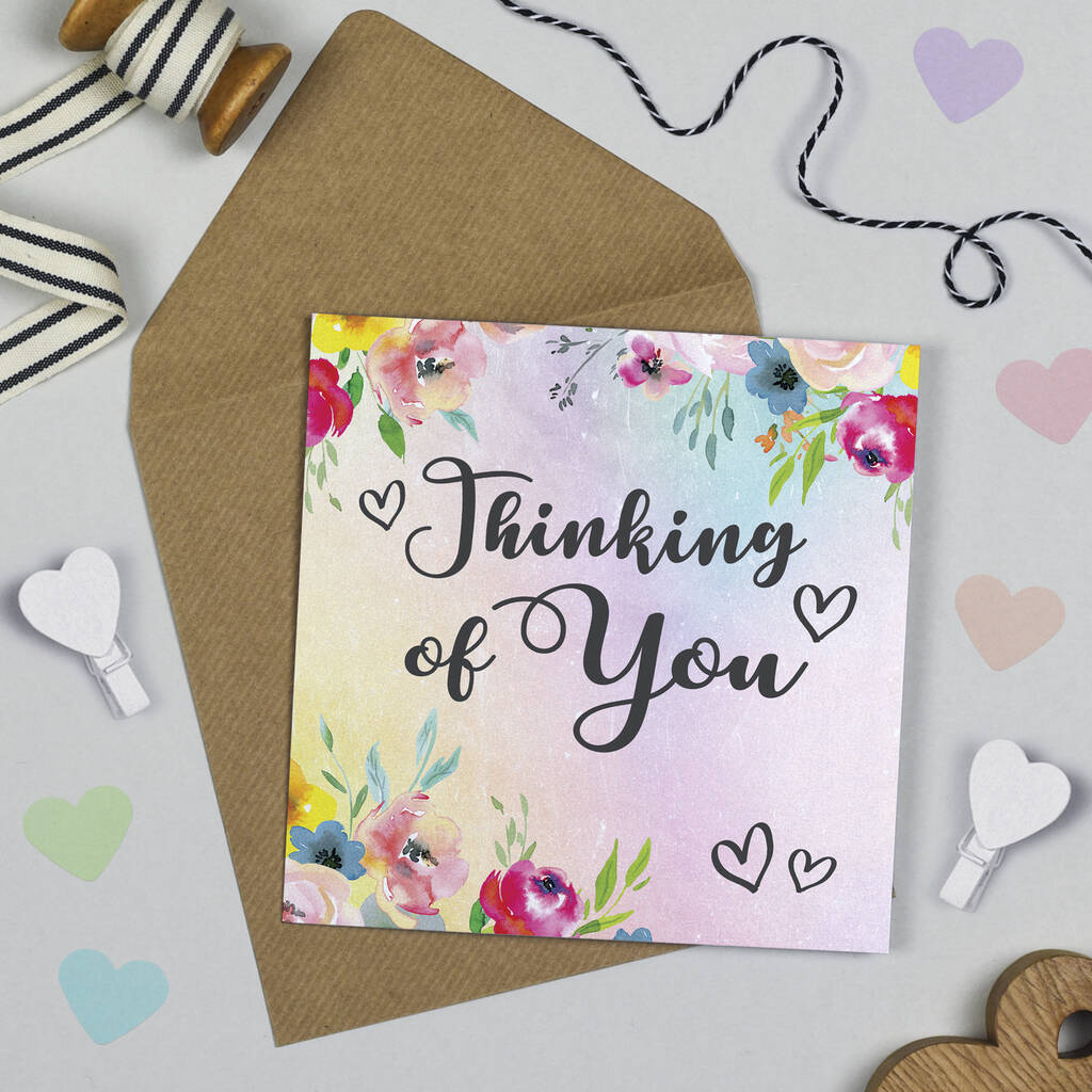 Superstar Bright Floral Thinking Of You Card