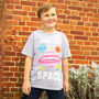 Gimme Some Space Boys' Slogan T Shirt, thumbnail 2 of 4