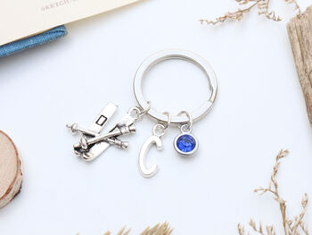 Personalised Skiing Keyring Ski Gift, Travel Keepsake, 2 of 7