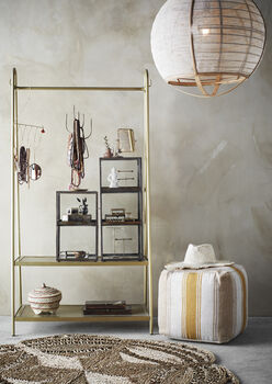 Brass Clothes Rail With A Double Shelf, 4 of 4
