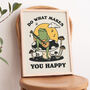 'Do What Makes You Happy' Banjo Frog Print, thumbnail 5 of 7