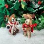 Handmade Felt Cinnamon The Rabbit Christmas Decoration, thumbnail 4 of 4