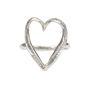 Sterling Silver Large Happily Ever After Heart Ring, thumbnail 4 of 5