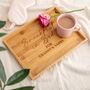 Personalised Engraved Bamboo Breakfast Tray, thumbnail 1 of 4