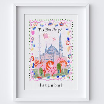 Blue Mosque, Istanbul Turkish Landmark Travel Print, 3 of 3