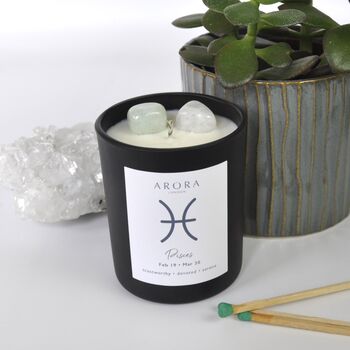 Aries Zodiac Crystal Candle Gift, 2 of 6