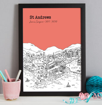 Personalised St Andrews Graduation Gift Print, 5 of 9