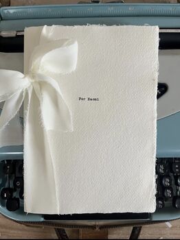 Set Of Two Personalised Wedding Typewriter Vow Books, 2 of 6
