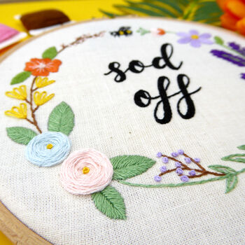 Sod Off Embroidery Kit, 5 of 8