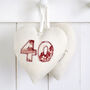 Personalised 40th Ruby Wedding Anniversary Heart Gift, thumbnail 1 of 11
