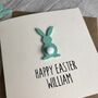 Personalised Happy Easter Painted Rabbit Card, thumbnail 2 of 4