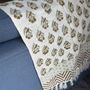 Block Print Indian Cotton Sofa Throw, thumbnail 4 of 12