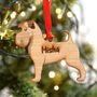 Personalised Schnauzer Dog Wooden Christmas Decoration, thumbnail 3 of 8