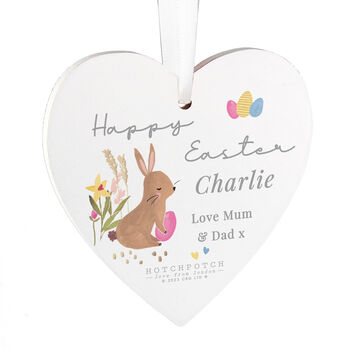 Personalised Easter Wooden Heart Decoration, 6 of 6