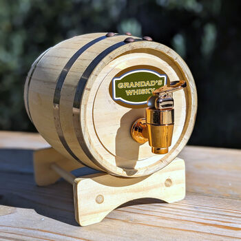 Personalised Wooden Keg Whisky Barrel, 4 of 5