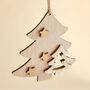 Christmas Tree Shaped Wooden Bauble Hanging Decoration, thumbnail 1 of 4