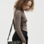 Black Embroidered Crossbody Bag, thumbnail 2 of 6