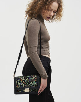 Black Embroidered Crossbody Bag, 2 of 6