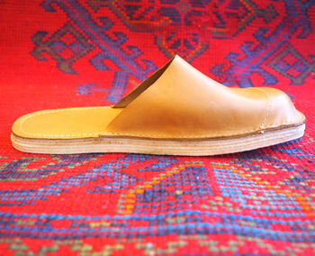 Personalised Handmade Men's Leather Slippers, 6 of 12