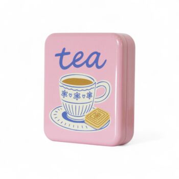 Tea Bag Travel Pocket Tin Tea Lover Gift Storage Box | T And B, 6 of 9