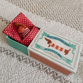 Sausage Dog In A Box, Matchbox Soft Toy, 2 of 5