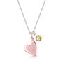 Personalised Rose Gold Vermeil Heart Swarovski Necklace, thumbnail 1 of 5