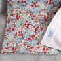 Floral Liberty Fabric Hand Embroidered Baby Blanket, thumbnail 10 of 11