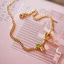 'Tie The Knot' Curb Chain Bracelet Bridesmaid Gift, thumbnail 3 of 9