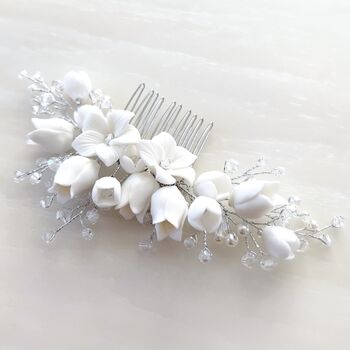 Floral Wedding Hair Comb, 4 of 6