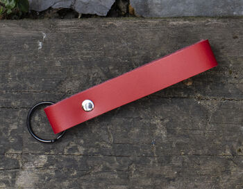 Personalised English Leather Keyring Outdoor Fathers Day Gift, 4 of 7