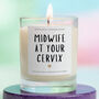 Funny Midwife Handmade Candle Gift, thumbnail 1 of 6