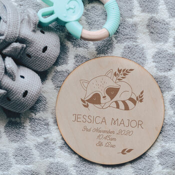 Personalised Wooden Baby Birth Announcement Sign, 2 of 2
