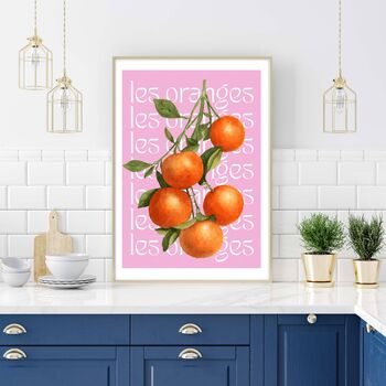 Les Oranges Poster With French Typography, 4 of 4