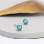 Sterling Silver 4mm Amazonite Stud Earrings, thumbnail 1 of 12