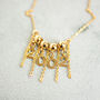 Gold Plated Significant Date Charm Necklace, thumbnail 11 of 11