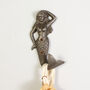 Mermaid Coat Hook Cast Antique Iron Wall Mounted, thumbnail 2 of 4