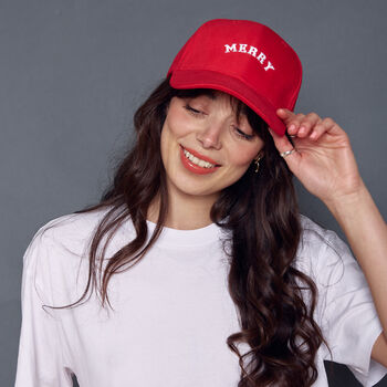 Merry Slogan Christmas Cap, 3 of 6